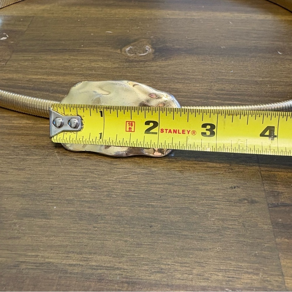 Accessocraft NYC Stretch Hammered Nugget Goldtone Stretch Vintage Minimalist - Picture 2 of 6